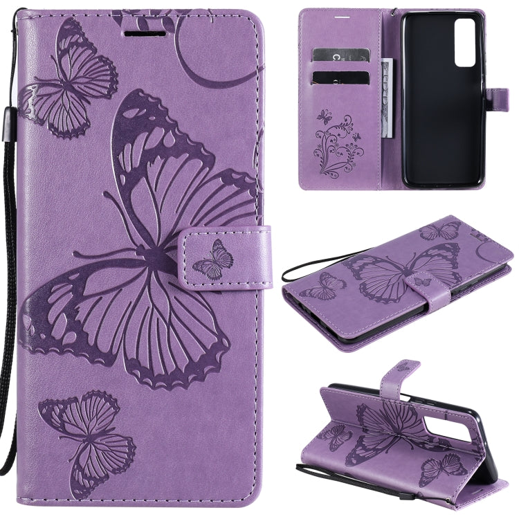 Custodia portafoglio in pelle con farfalle 3D per Huawei P smart
