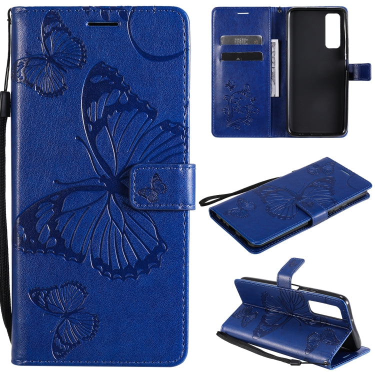 Custodia portafoglio in pelle con farfalle 3D per Huawei P smart