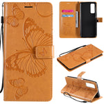 Custodia portafoglio in pelle con farfalle 3D per Huawei P smart