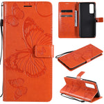 Custodia portafoglio in pelle con farfalle 3D per Huawei P smart