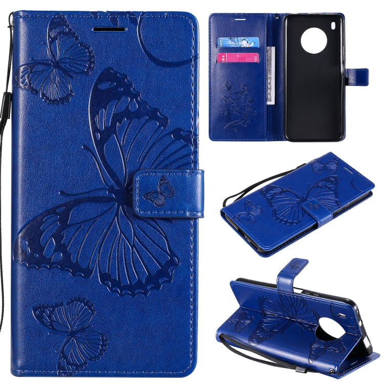 Custodia portafoglio in pelle con farfalle 3D per Huawei P smart