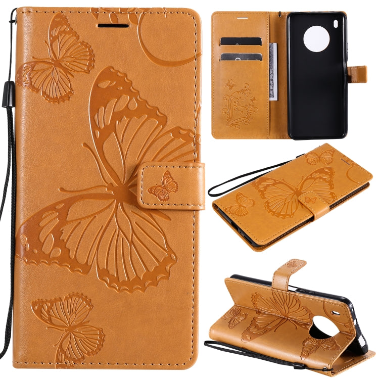 Custodia portafoglio in pelle con farfalle 3D per Huawei P smart