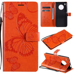 Custodia portafoglio in pelle con farfalle 3D per Huawei P smart