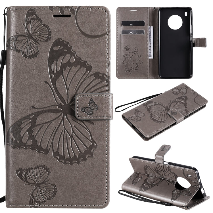 Custodia portafoglio in pelle con farfalle 3D per Huawei P smart