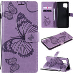 Custodia portafoglio in pelle con farfalle 3D per Huawei P smart