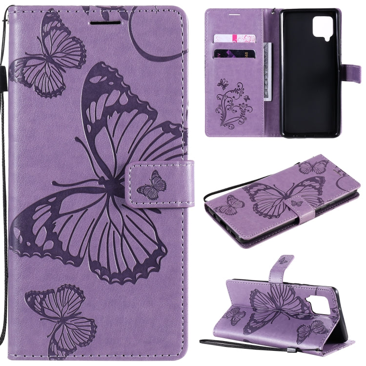 Custodia portafoglio in pelle con farfalle 3D per Huawei P smart