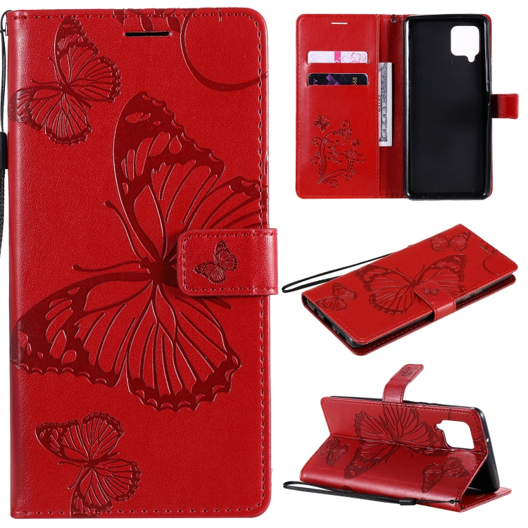 Custodia portafoglio in pelle con farfalle 3D per Huawei P smart