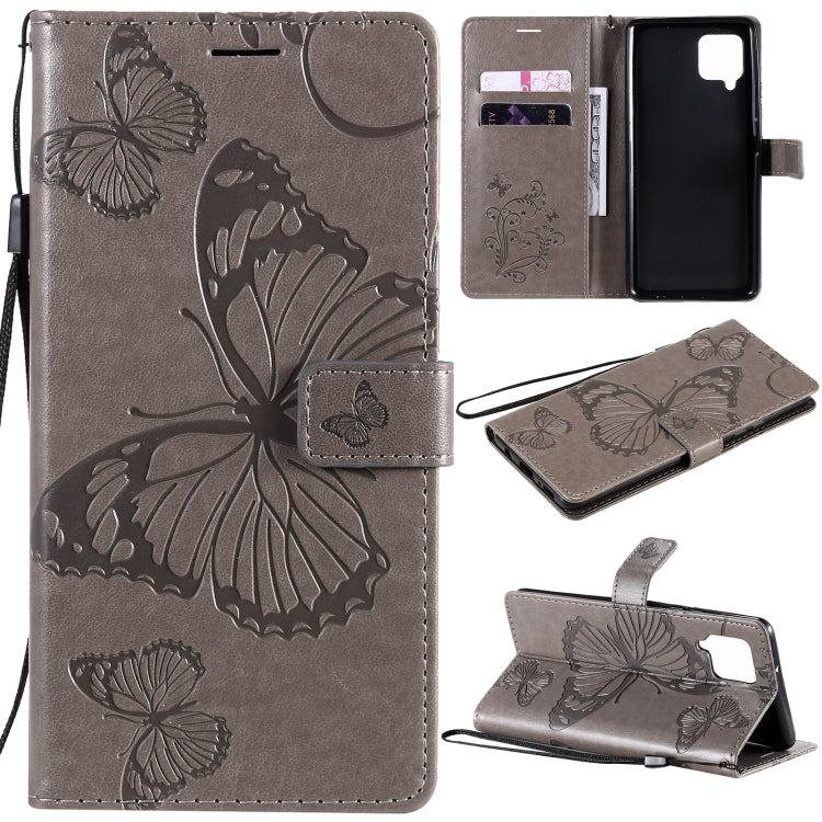 Custodia portafoglio in pelle con farfalle 3D per Huawei P smart