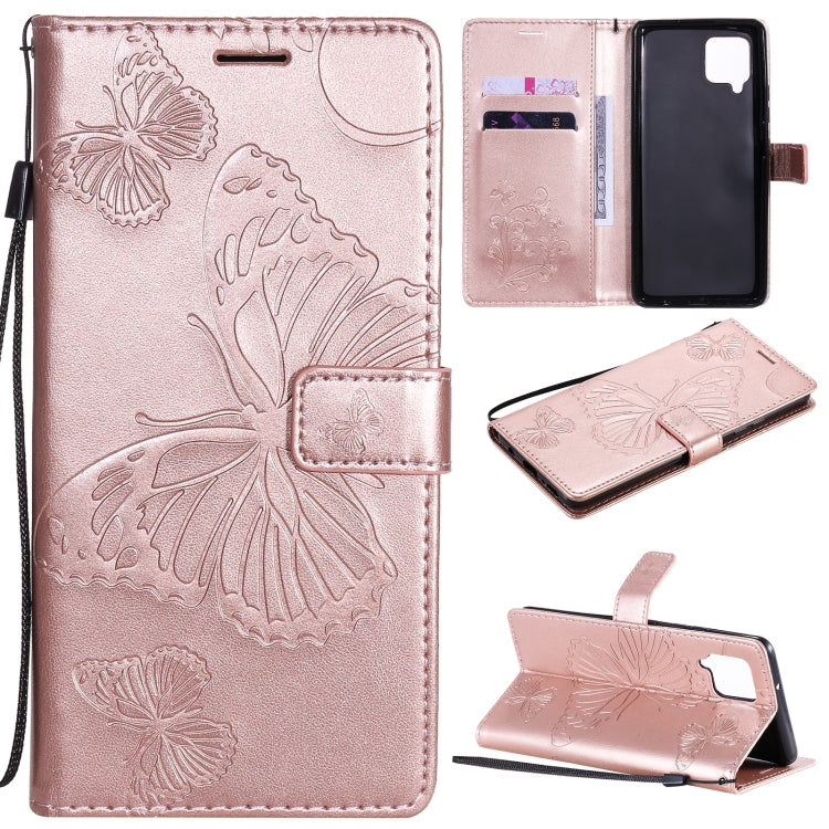 Custodia portafoglio in pelle con farfalle 3D per Huawei P smart
