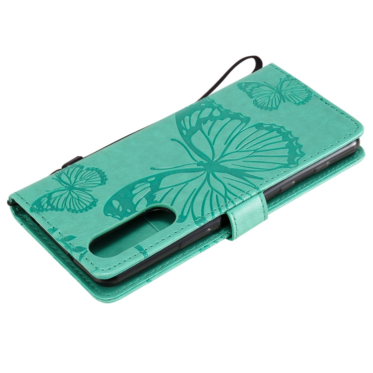 Custodia portafoglio in pelle con farfalle 3D per Sony Xperia 5 I