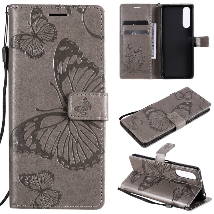 Custodia portafoglio in pelle con farfalle 3D per Sony Xperia 5 I