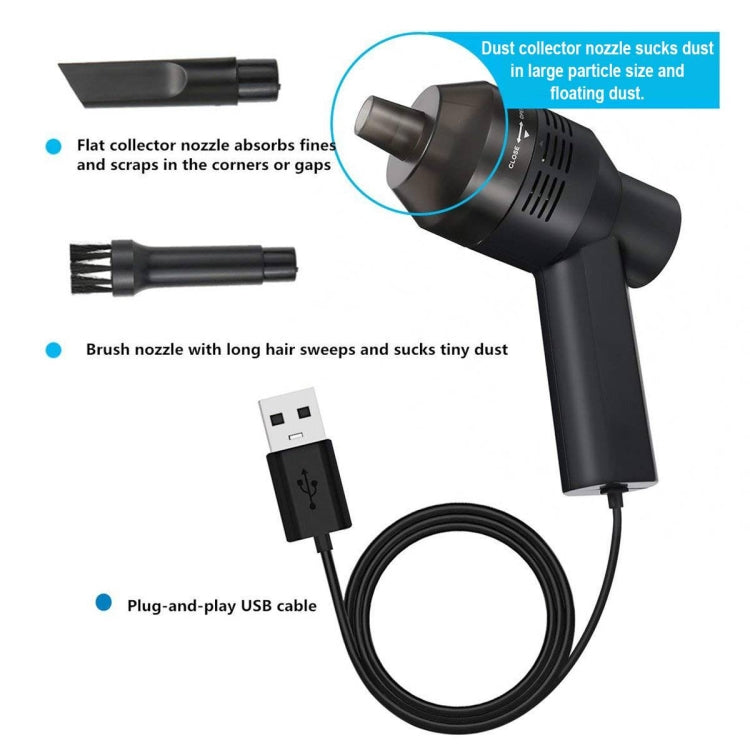 HK-6019D Strumenti per la pulizia del collettore di polveri per aspirapolvere portatile Mini USB portatile per auto domestica, HK-6019D