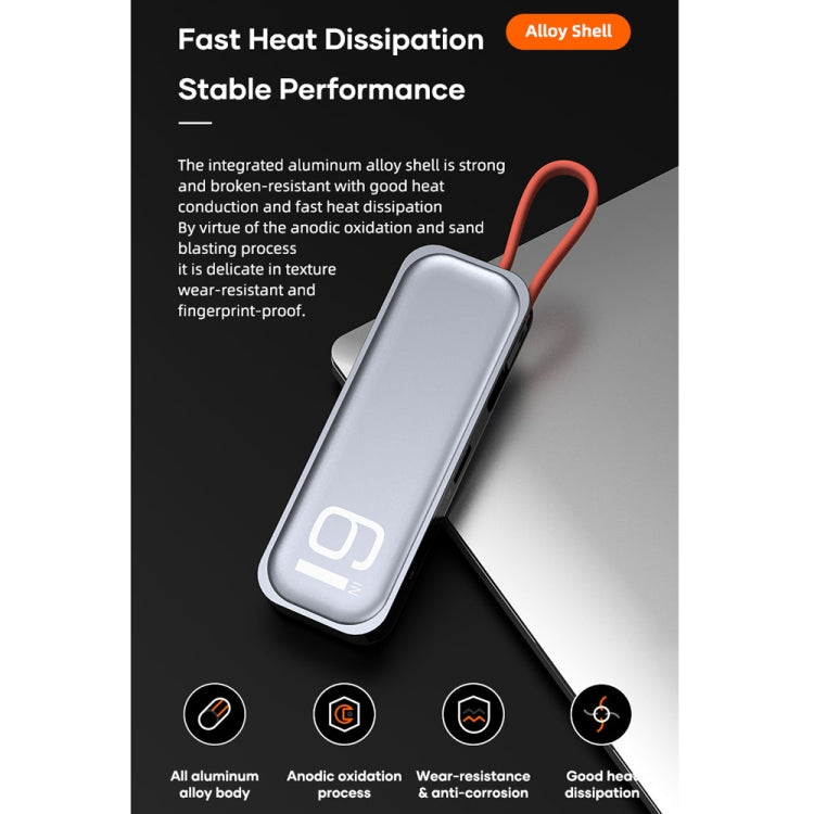 ROCK TR06 Docking station multifunzione 6 in 1 da tipo C / USB-C a RJ45, TR06