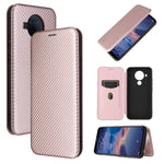 Struttura in fibra di carbonio Flip orizzontale magnetico Custodia in pelle TPU + PC + PU con slot per schede, For Nokia 5.4, For UMIDIGI A9 Pro