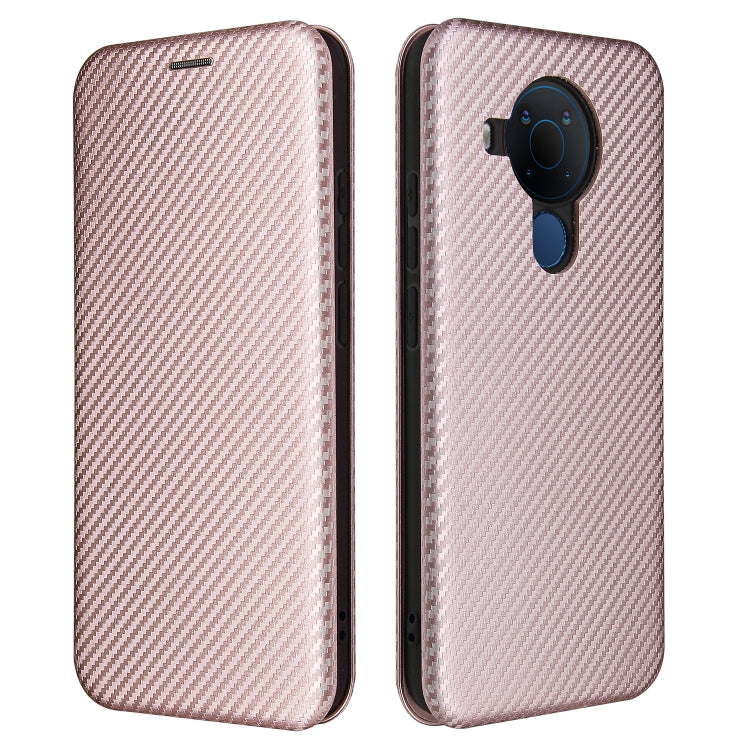 Struttura in fibra di carbonio Flip orizzontale magnetico Custodia in pelle TPU + PC + PU con slot per schede, For Nokia 5.4, For UMIDIGI A9 Pro
