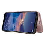 Struttura in fibra di carbonio Flip orizzontale magnetico Custodia in pelle TPU + PC + PU con slot per schede, For Nokia 5.4, For UMIDIGI A9 Pro