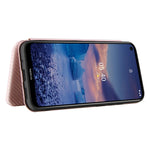 Struttura in fibra di carbonio Flip orizzontale magnetico Custodia in pelle TPU + PC + PU con slot per schede, For Nokia 5.4, For UMIDIGI A9 Pro