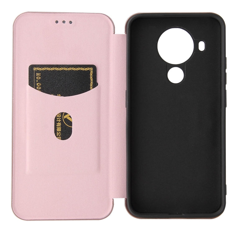 Struttura in fibra di carbonio Flip orizzontale magnetico Custodia in pelle TPU + PC + PU con slot per schede, For Nokia 5.4, For UMIDIGI A9 Pro