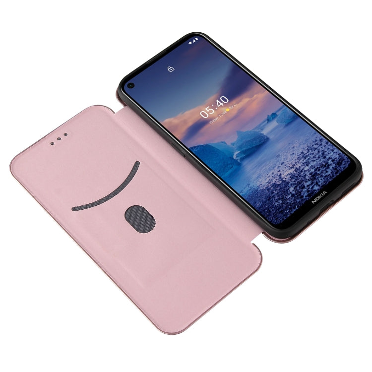 Struttura in fibra di carbonio Flip orizzontale magnetico Custodia in pelle TPU + PC + PU con slot per schede, For Nokia 5.4, For UMIDIGI A9 Pro