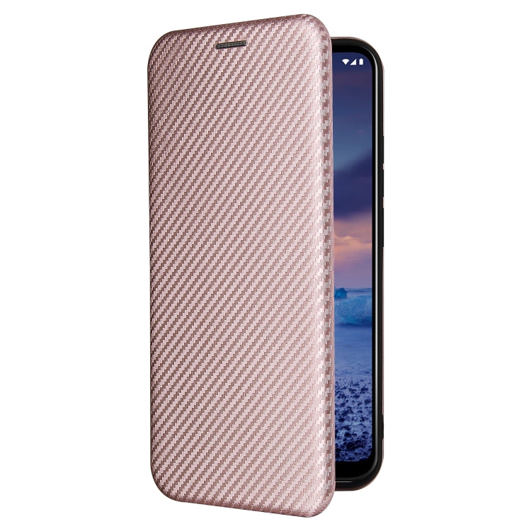 Struttura in fibra di carbonio Flip orizzontale magnetico Custodia in pelle TPU + PC + PU con slot per schede, For Nokia 5.4, For UMIDIGI A9 Pro