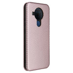 Struttura in fibra di carbonio Flip orizzontale magnetico Custodia in pelle TPU + PC + PU con slot per schede, For Nokia 5.4, For UMIDIGI A9 Pro
