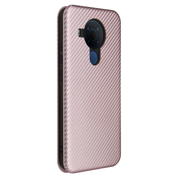 Struttura in fibra di carbonio Flip orizzontale magnetico Custodia in pelle TPU + PC + PU con slot per schede, For Nokia 5.4, For UMIDIGI A9 Pro