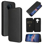 Struttura in fibra di carbonio Flip orizzontale magnetico Custodia in pelle TPU + PC + PU con slot per schede, For Nokia 5.4, For UMIDIGI A9 Pro
