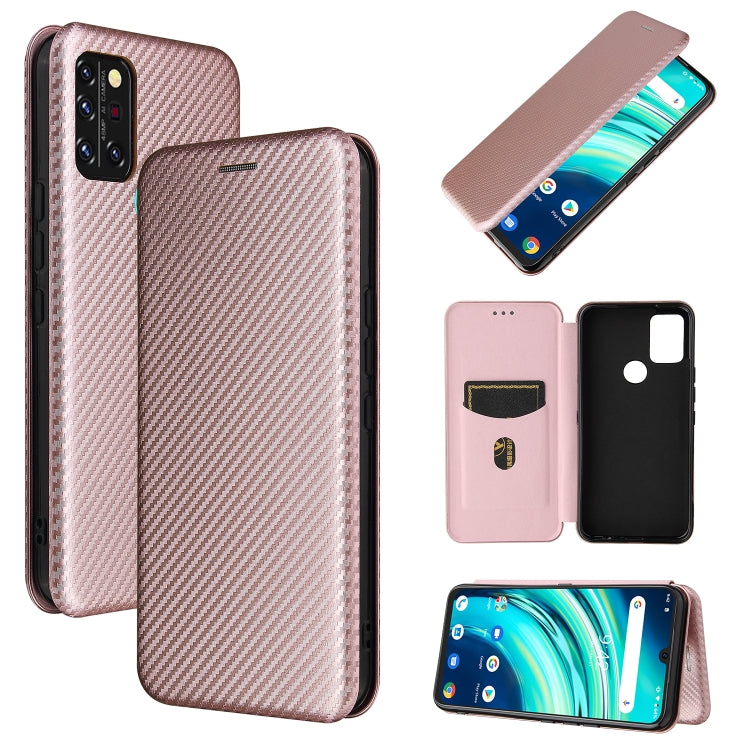 Struttura in fibra di carbonio Flip orizzontale magnetico Custodia in pelle TPU + PC + PU con slot per schede, For Nokia 5.4, For UMIDIGI A9 Pro