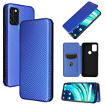 Struttura in fibra di carbonio Flip orizzontale magnetico Custodia in pelle TPU + PC + PU con slot per schede, For Nokia 5.4, For UMIDIGI A9 Pro