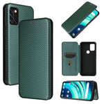 Struttura in fibra di carbonio Flip orizzontale magnetico Custodia in pelle TPU + PC + PU con slot per schede, For Nokia 5.4, For UMIDIGI A9 Pro