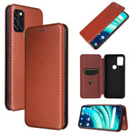 Struttura in fibra di carbonio Flip orizzontale magnetico Custodia in pelle TPU + PC + PU con slot per schede, For Nokia 5.4, For UMIDIGI A9 Pro