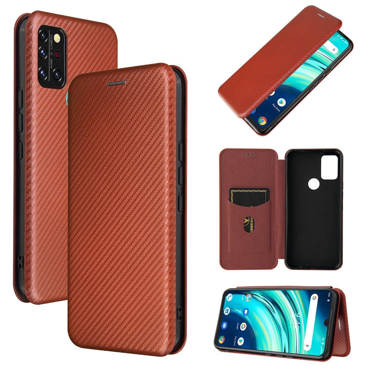 Struttura in fibra di carbonio Flip orizzontale magnetico Custodia in pelle TPU + PC + PU con slot per schede, For Nokia 5.4, For UMIDIGI A9 Pro