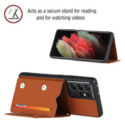 Custodia posteriore TPU con slot carte per Galaxy S21 Ultra