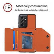Custodia posteriore TPU con slot carte per Galaxy S21 Ultra