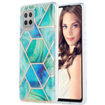 Custodia TPU con motivo marmo per smartphone compatibili