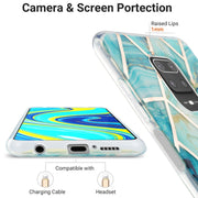 Custodia protettiva in TPU con motivo in marmo galvanico 3D, For Xiaomi Redmi Note 9S / 9 Pro / 9 Pro Max, For Samsung Galaxy A42 5G, For Samsung Galaxy A51 5G, For Samsung Galaxy A71 5G