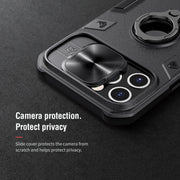 NILLKIN Custodia protettiva antiurto CamShield Armor con supporto per anello invisibile, For iPhone 12 / 12 Pro, For iPhone 12 Pro Max