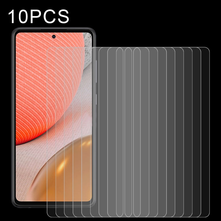 Pellicola vetro temperato 0,26 mm per Samsung Galaxy A72 5G 10 pe