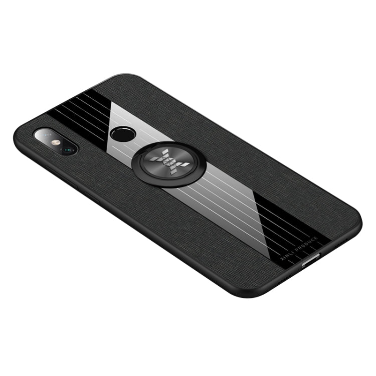 Custodia protettiva in TPU antiurto con tessuto per cuciture XINLI con supporto per anello, For Xiaomi Mi Max 3, For Xiaomi Mi CC9, For Xiaomi Mi CC9e, For Xiaomi Mi 8 Lite