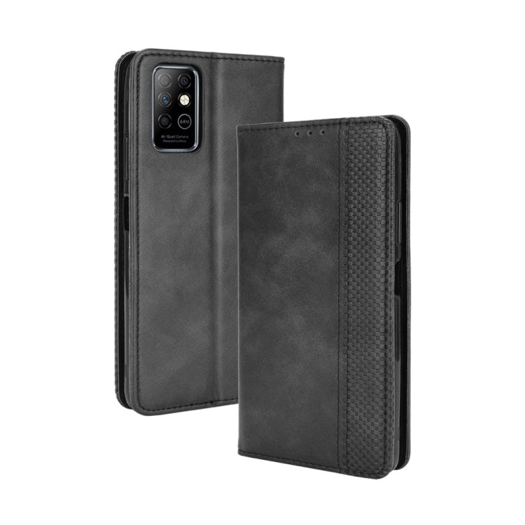 Custodia in pelle a vibrazione orizzontale con struttura retrò Crazy Horse con fibbia magnetica con supporto e slot per schede e cornice per foto, For Infinix Note 8 / X692