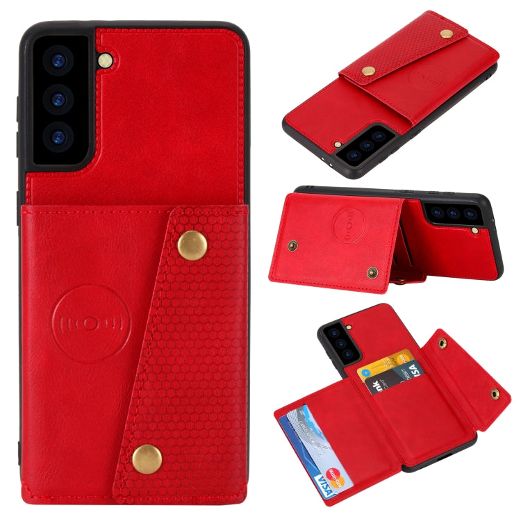 Custodia portafoglio magnetica in PU e TPU per Samsung Galaxy S21