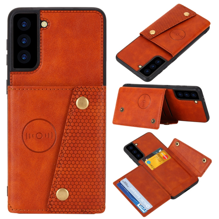Custodia portafoglio magnetica in PU e TPU per Samsung Galaxy S21