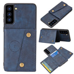 Custodia portafoglio magnetica in PU e TPU per Samsung Galaxy S21