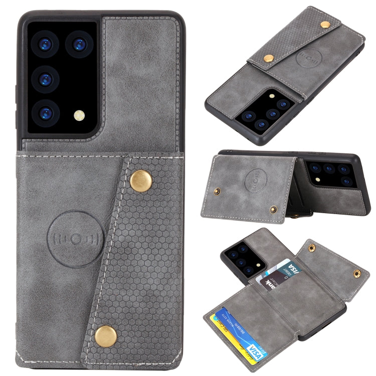 Custodia portafoglio magnetica in PU e TPU per Samsung Galaxy S21