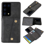 Custodia portafoglio magnetica in PU e TPU per Samsung Galaxy S21