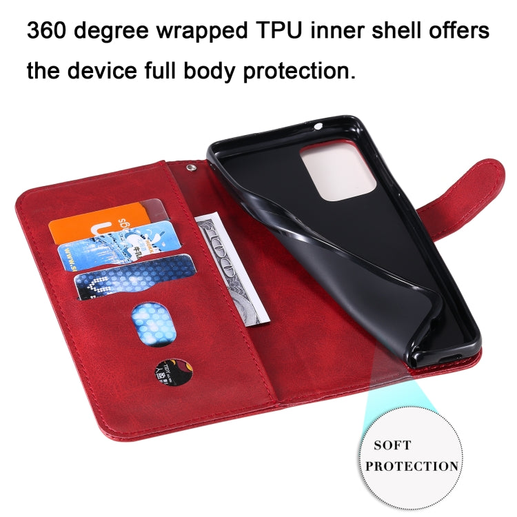 Custodia portafoglio in pelle con cerniera per Samsung Galaxy A72