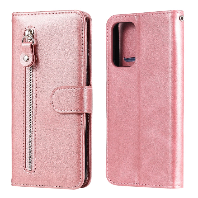 Custodia portafoglio in pelle con cerniera per Samsung Galaxy A72