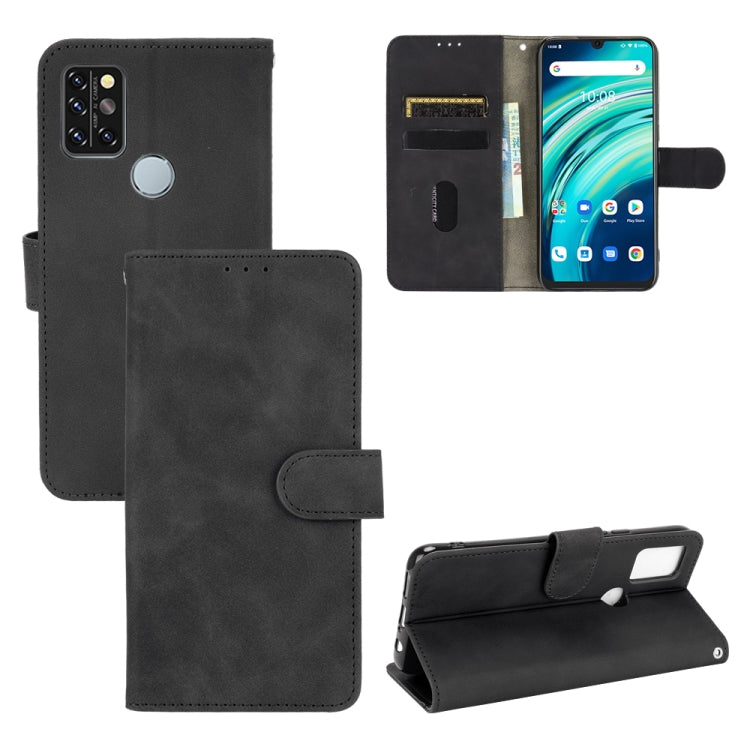 Tinta unita Skin Feel Fibbia magnetica Flip orizzontale Custodia in pelle PU con struttura in vitello con supporto e slot per schede e portafoglio, For UMIDIGI A9 Pro