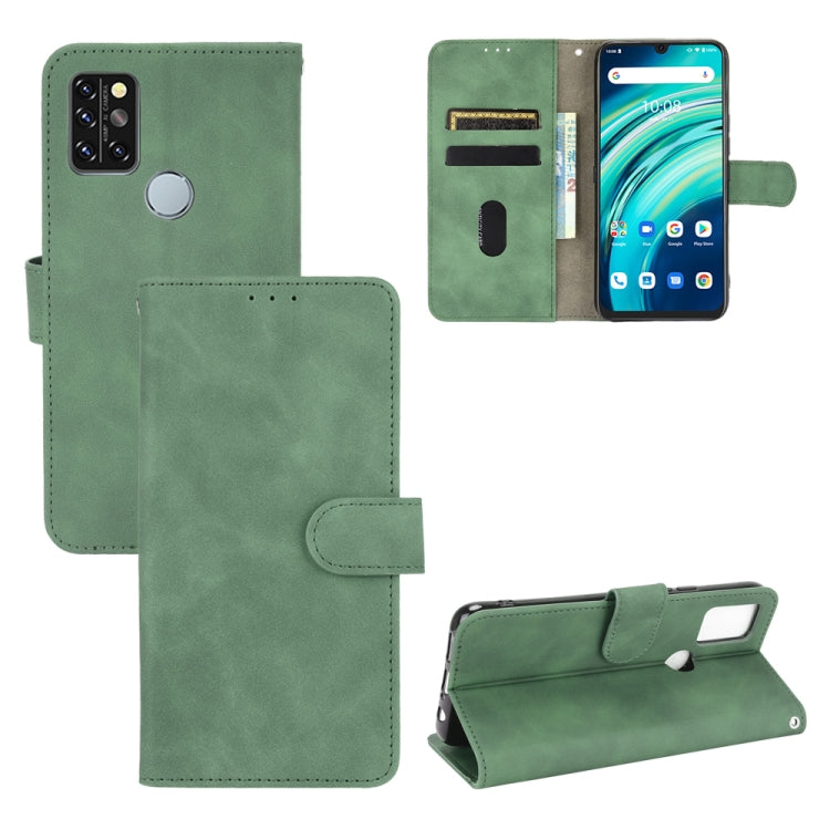 Tinta unita Skin Feel Fibbia magnetica Flip orizzontale Custodia in pelle PU con struttura in vitello con supporto e slot per schede e portafoglio, For UMIDIGI A9 Pro