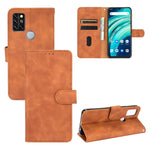 Tinta unita Skin Feel Fibbia magnetica Flip orizzontale Custodia in pelle PU con struttura in vitello con supporto e slot per schede e portafoglio, For UMIDIGI A9 Pro